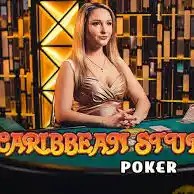 Caribbean Stud Poker slot logo by Evolution at Betico Casino