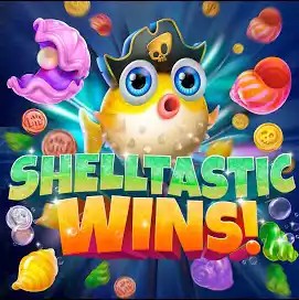 Shelltastic Wins logo by Jili Games Betico Casino