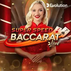 Super Speed Baccarat logo – Live Dealer by Evolution at Betico Casino